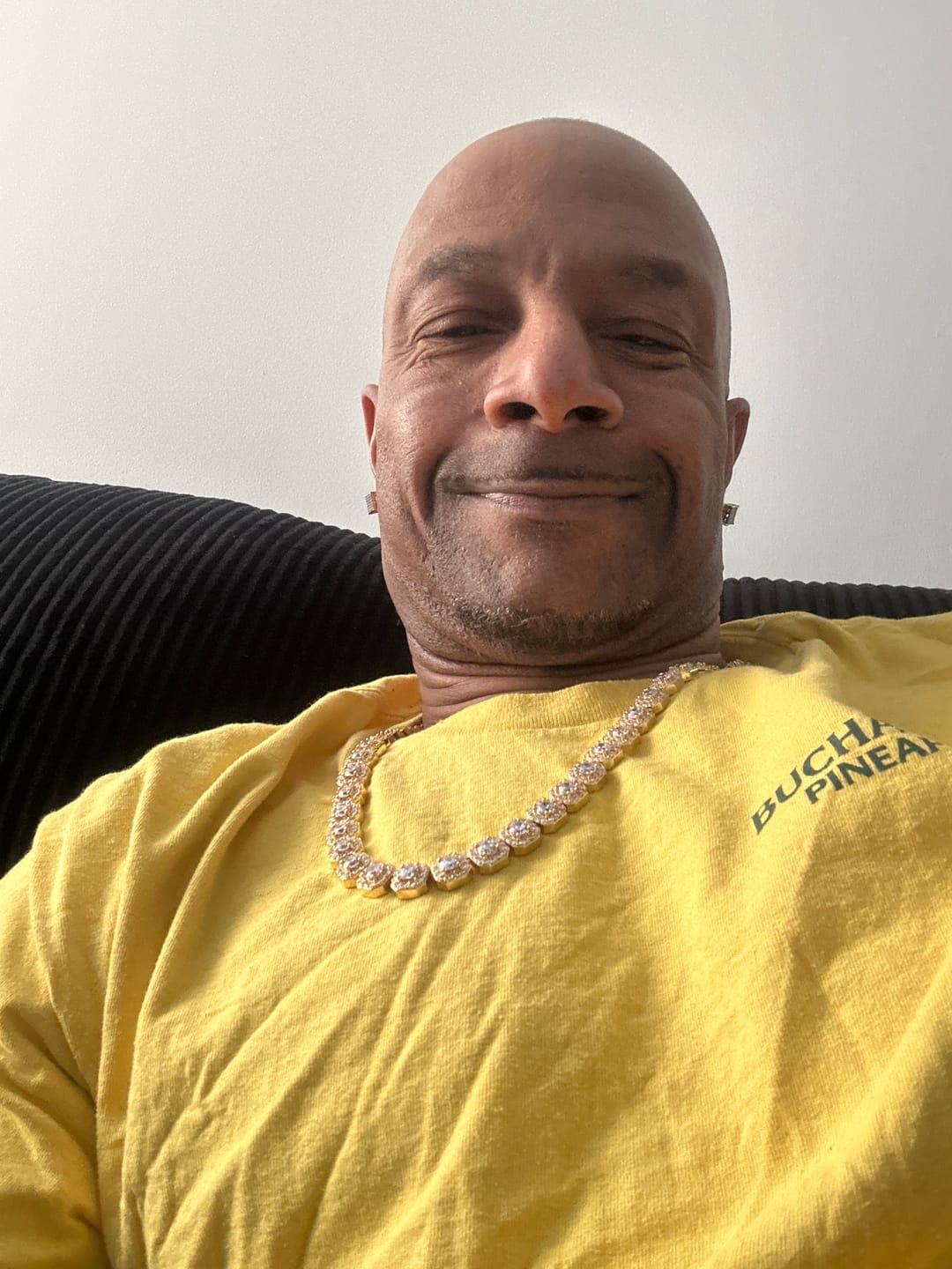 Customer photo review of 10mm Clustered Tennis Chain - Gold