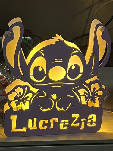 Customer photo review of Lampada Stitch con Nome Personalizzato
