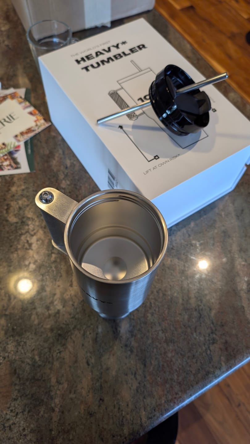 Customer photo review of 5lb HEAVY* Shaker | 25.3oz Stainless Steel Weighted Shaker