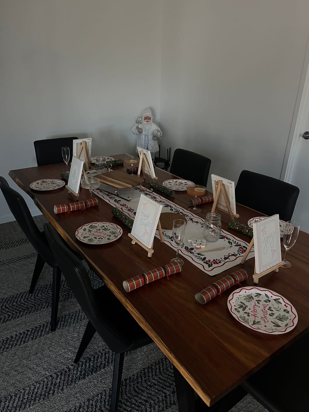 Customer photo review of 6 Mini Paintings - Christmas Stripes Set