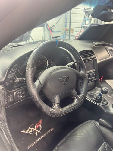 Customer photo review of [Customizable] Custom Airbag Cover Replacement for 1997-2004 Chevrolet Corvette C5 Steering Wheel