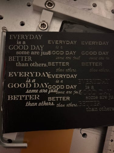 Customer photo review of Acrylic Panel -  Brushed Silver / Black (12"x24") - 1/16” thickness