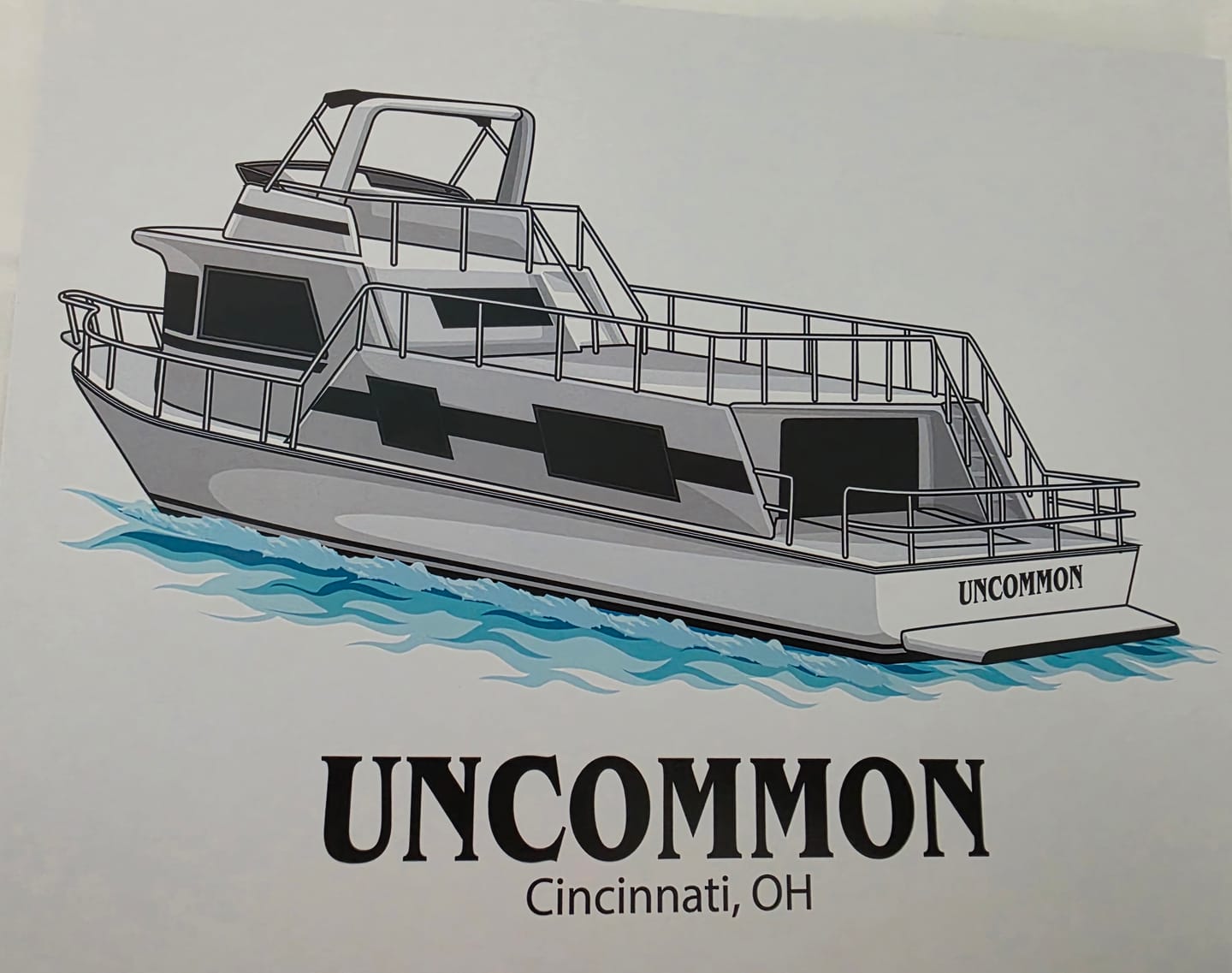 Customer photo review of Custom Boat Print