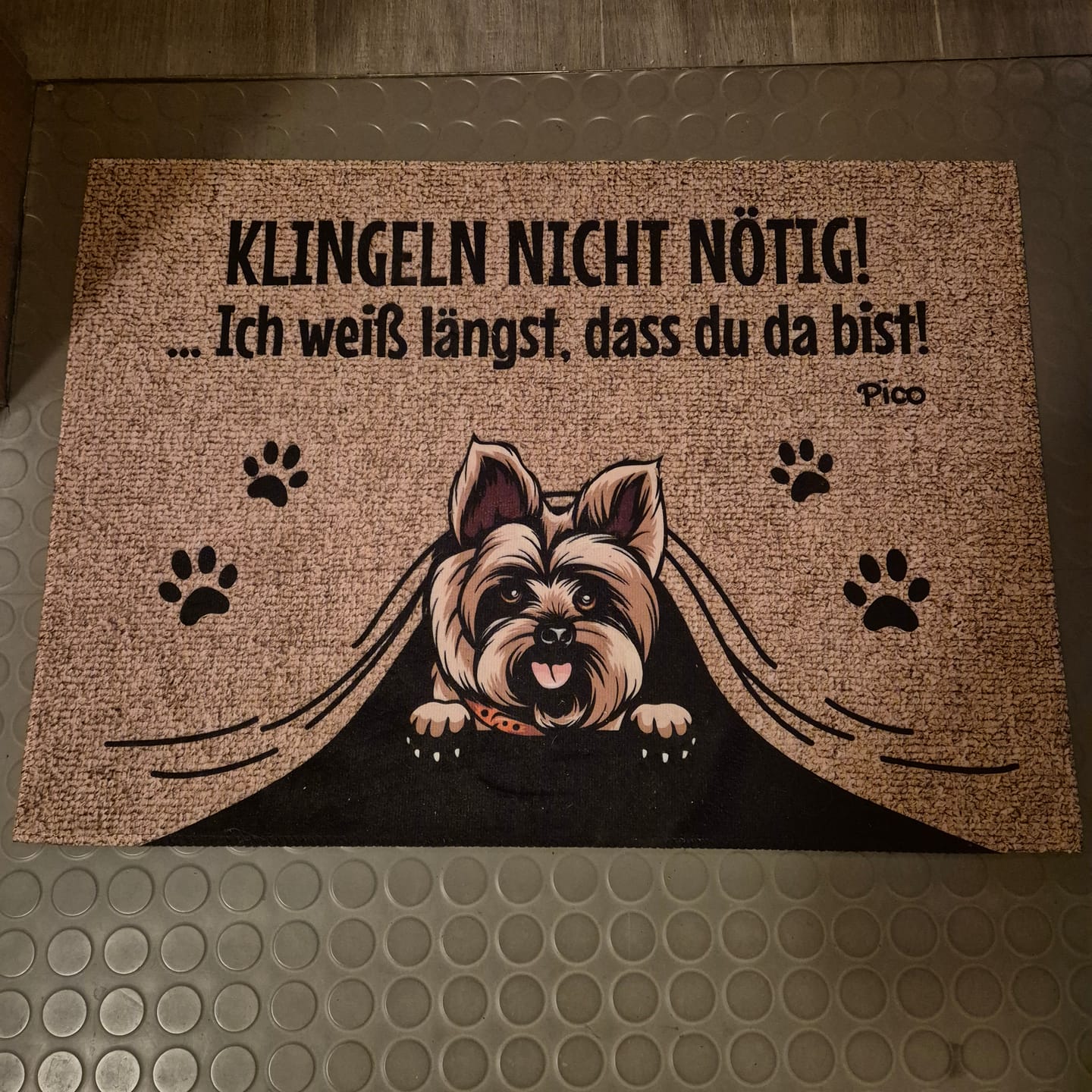 Customer photo review of Klingeln nicht nötig - Individuelle Fußmatte