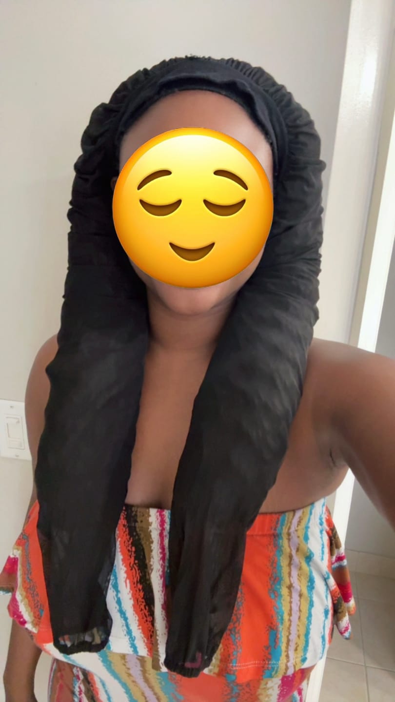 Customer photo review of Pantyhose Bonnet for Sleeping
