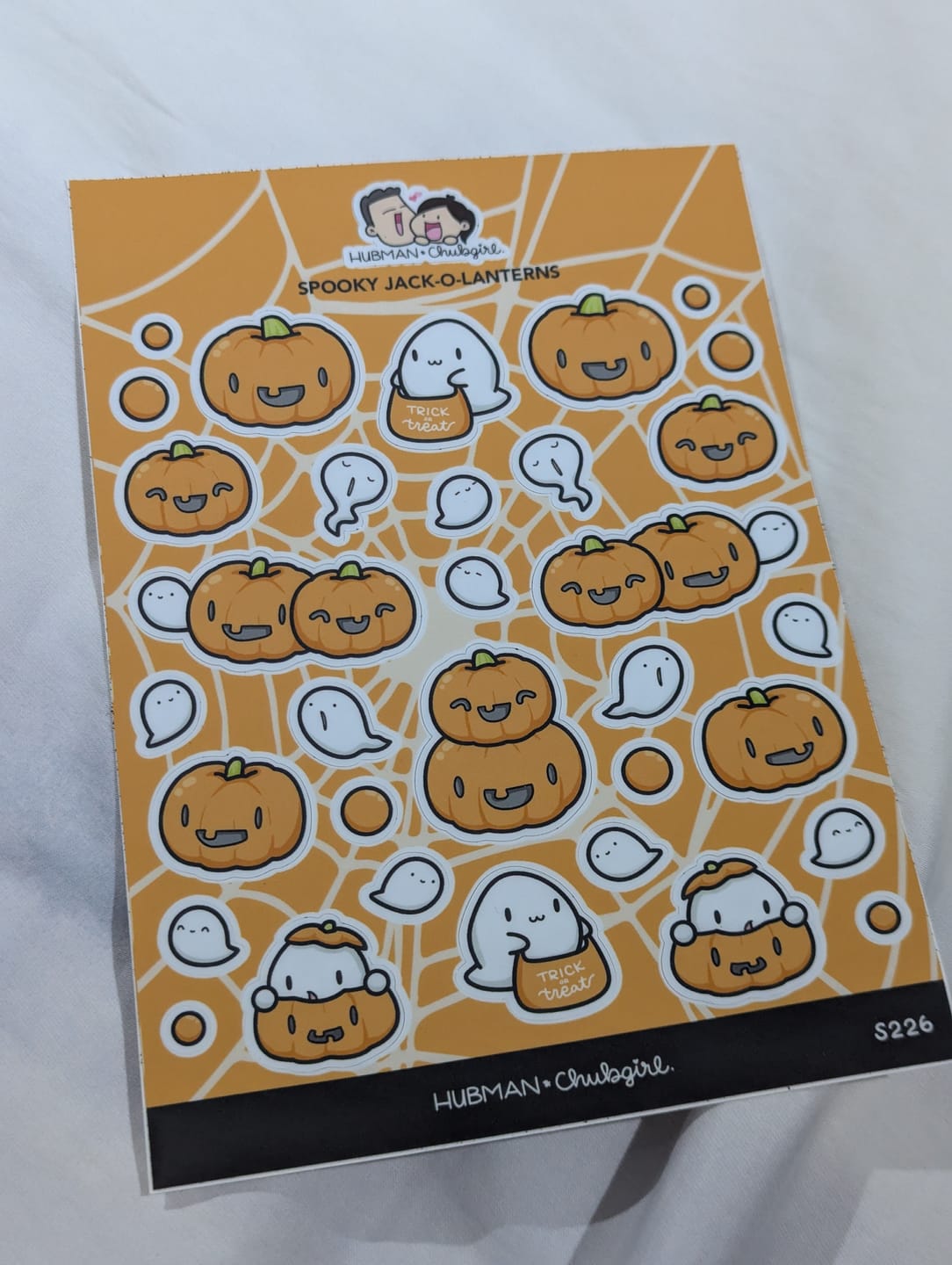 Customer photo review of Spooky Jack-o-Lanterns Sticker Sheet