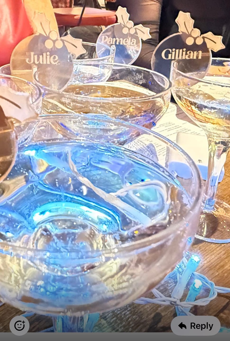 Customer photo review of Personalised Christmas Snowflake Drink Tags