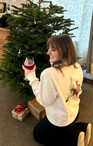 Customer photo review of Christmas Cowgirl Ladies Quarter Zip