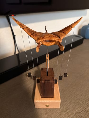 Customer photo review of MarinerPoet™ Handcrafted Wooden Manta Ray Automaton