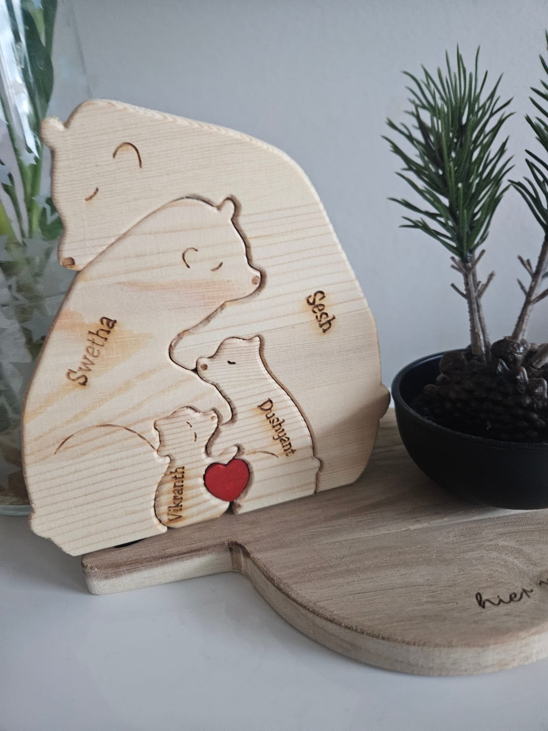 Customer photo review of Bärenfamilie - Süße Personalisierte Holzbären zum Aufstellen für die Familie