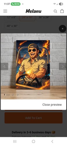 Customer photo review of Personalized Canvas - Portrait in Anime style