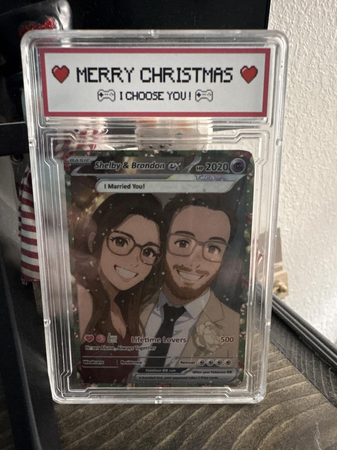 Customer photo review of Custom Pokémon Cards with Anime Picture, Personalized Poke Cards Animated Style Gifts for Him and Her - CPC-04