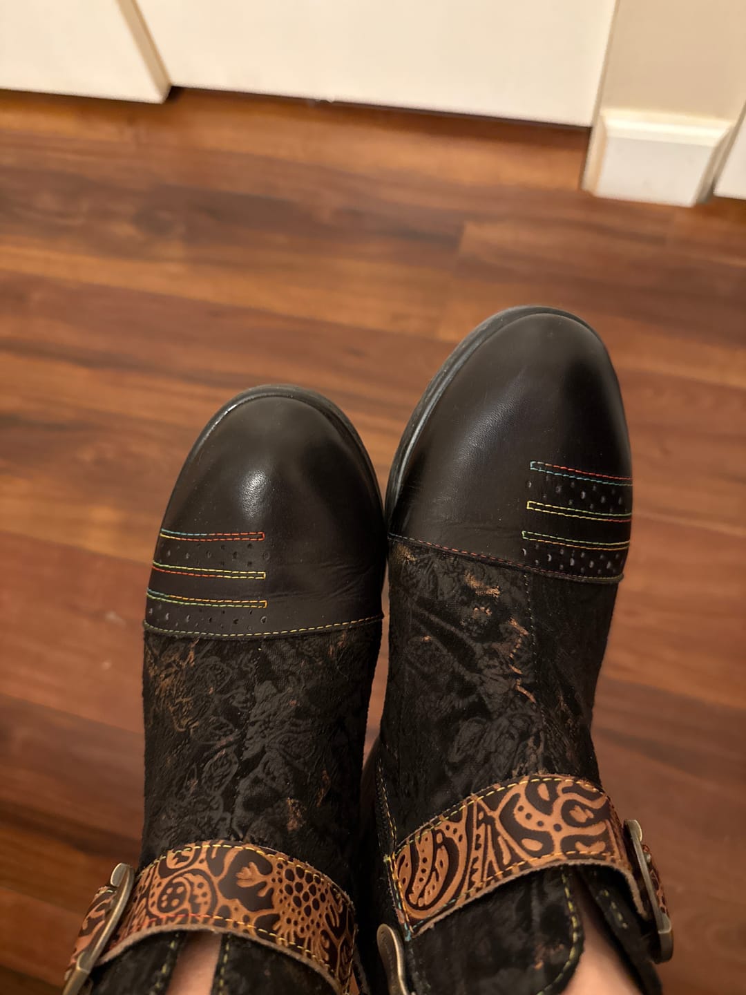 Customer photo review of Handmade Sexy Buckle Ankle Boots