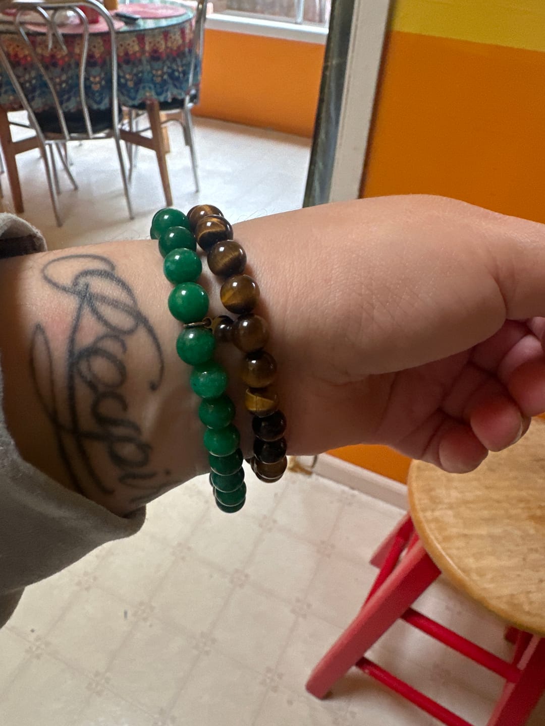 Customer photo review of Tiger Eye Bracelet