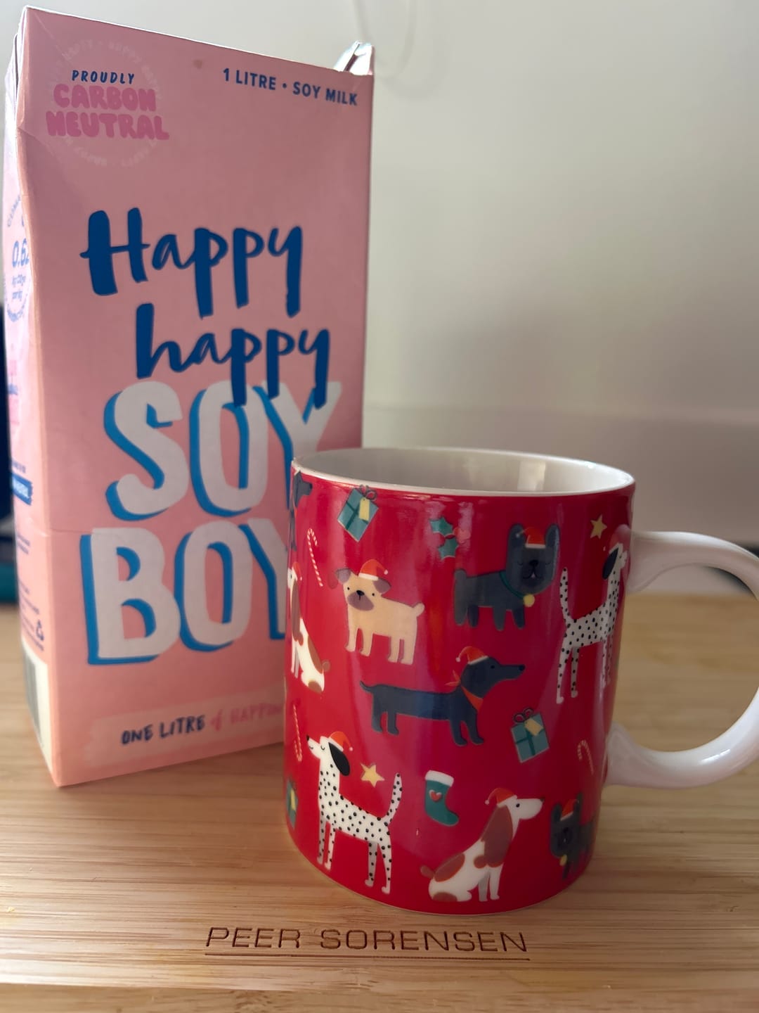 Customer photo review of Happy Happy Soy Boy Soy Milk