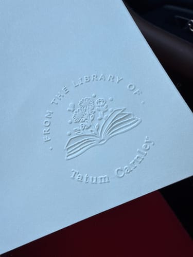 Customer photo review of Custom Book Embosser