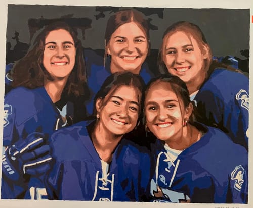 Customer photo review of Custom Portrait Paint By Numbers