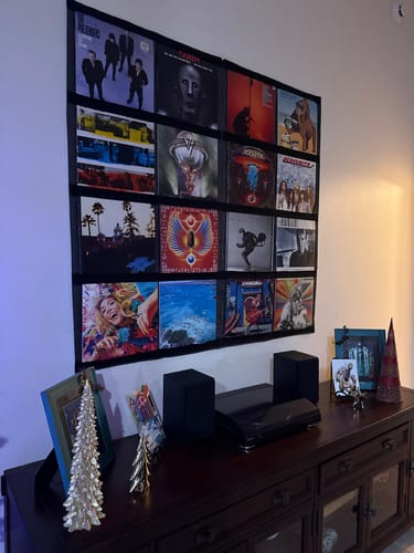 Customer photo review of 12" Vinyl Record Display Frame - LP Wall Storage