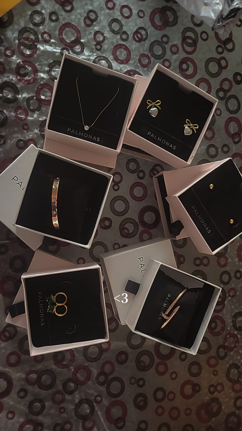 Customer photo review of Bi-metal Wrapped With Love Earrings