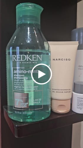 Customer video review of Redken Amino-Mint Cooling Shampoo 300ml - Oily Scalp Shampoo