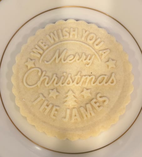 Customer photo review of Custom Christmas Cookie Stamp Embosser - Design #1