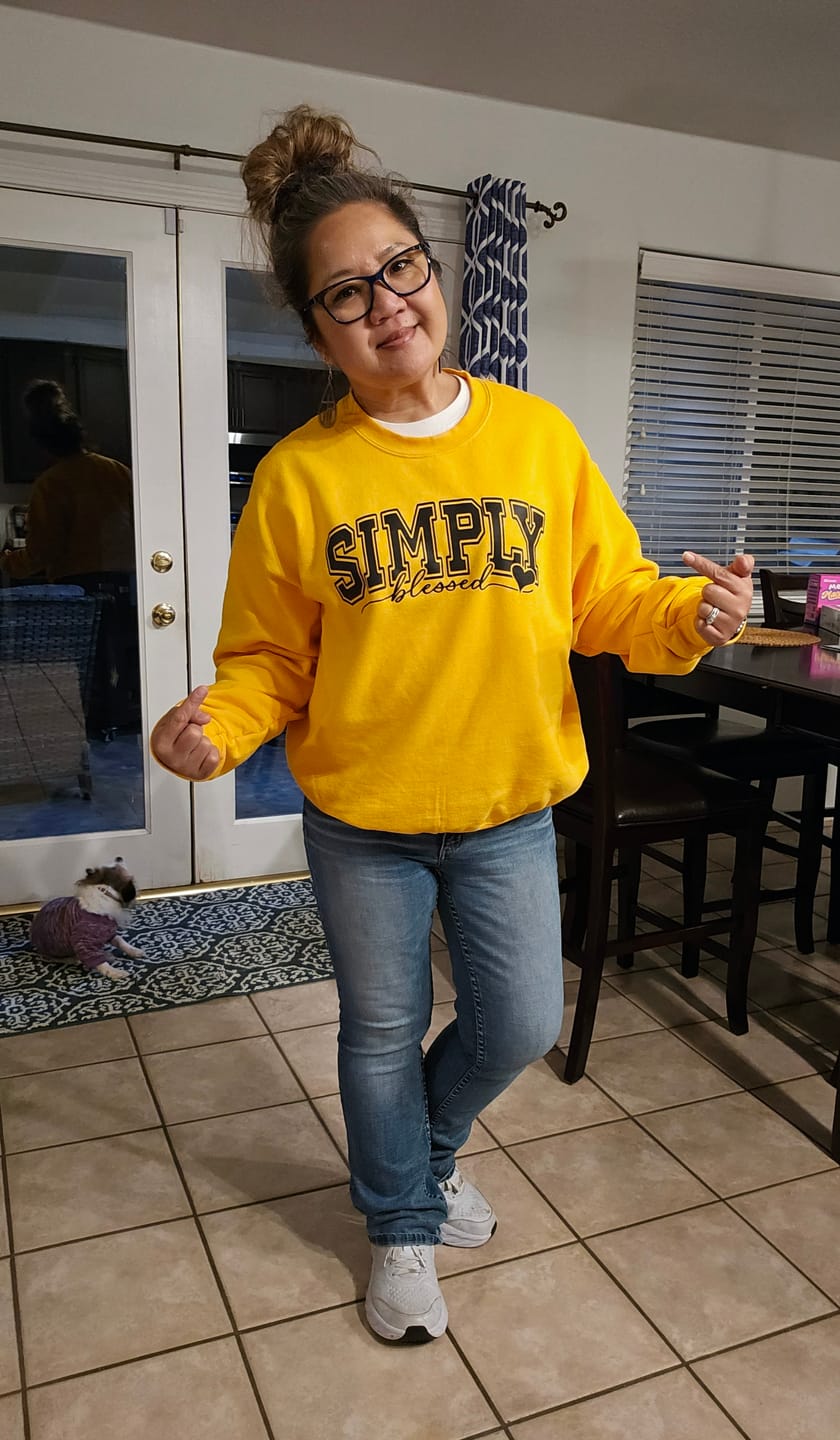 Customer photo review of Simply Blessed Sweatshirt