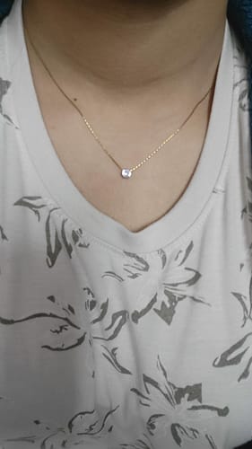 Customer photo review of Delicate Diamond Studded Necklace