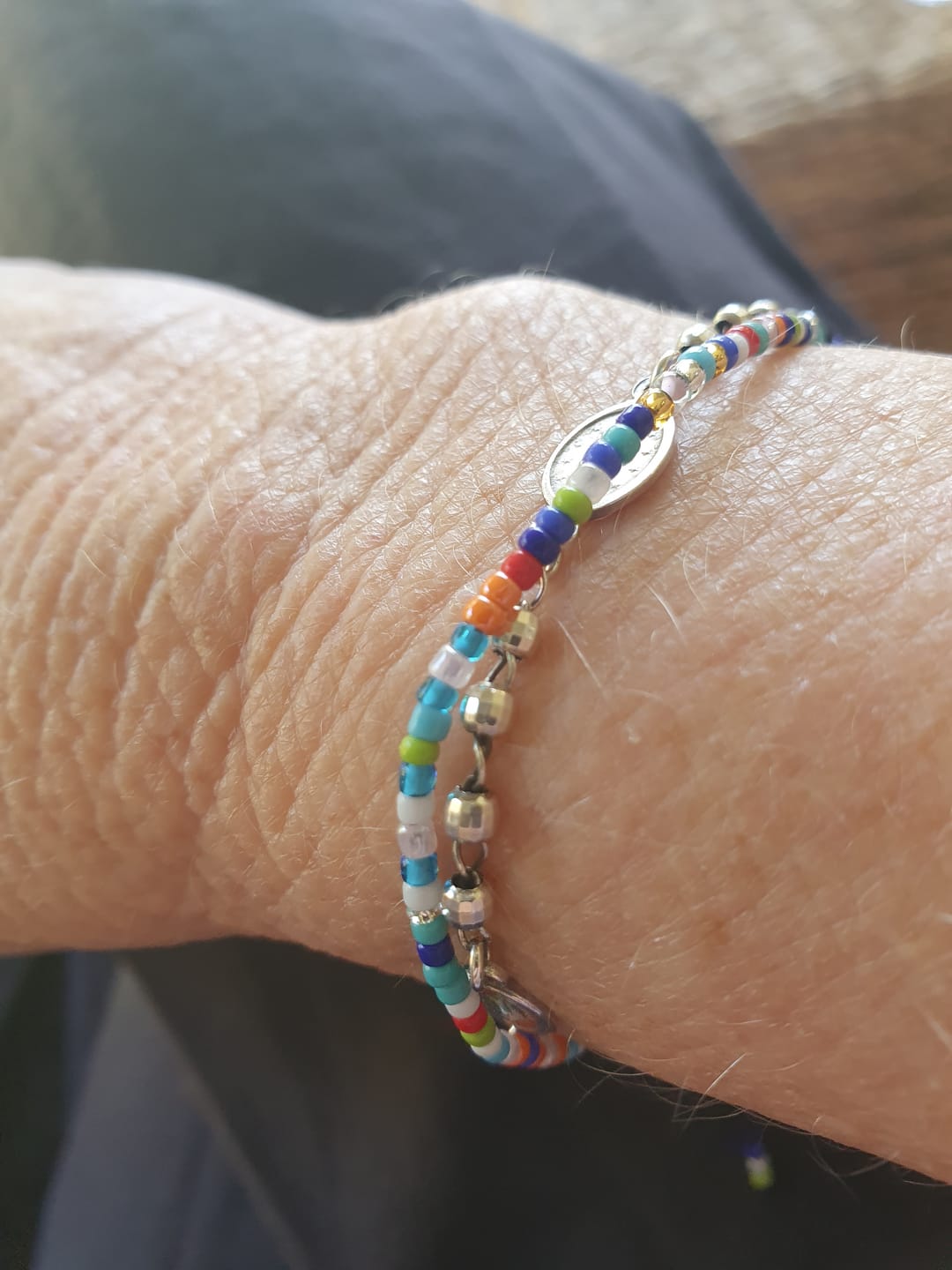 Customer photo review of Olivenorma Colorful Rice Beads Adjustable Bracelet
