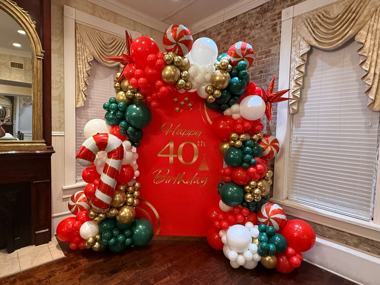 Customer photo review of Customization Birthday Wedding Baby Shower Bridal Decade Party Arch Backdrop Wall Cloth Cover