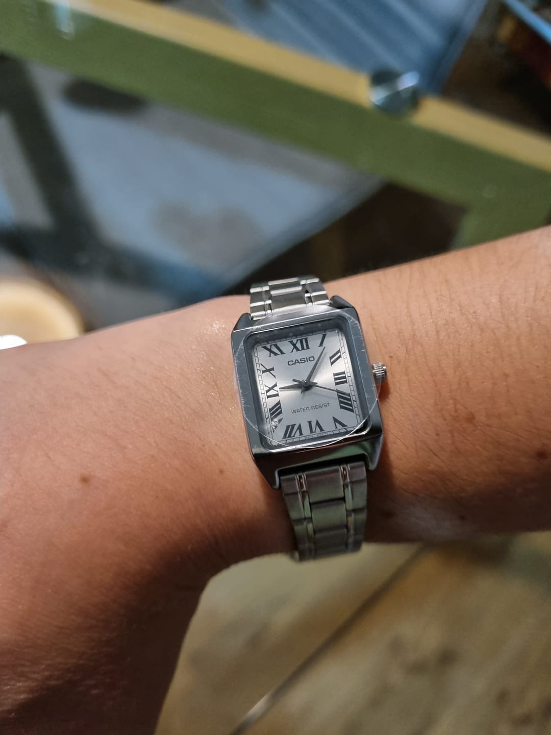 Customer photo review of Reloj Casio Tank Análogo LTP-V007D-7BUDF Acero Dial Plata