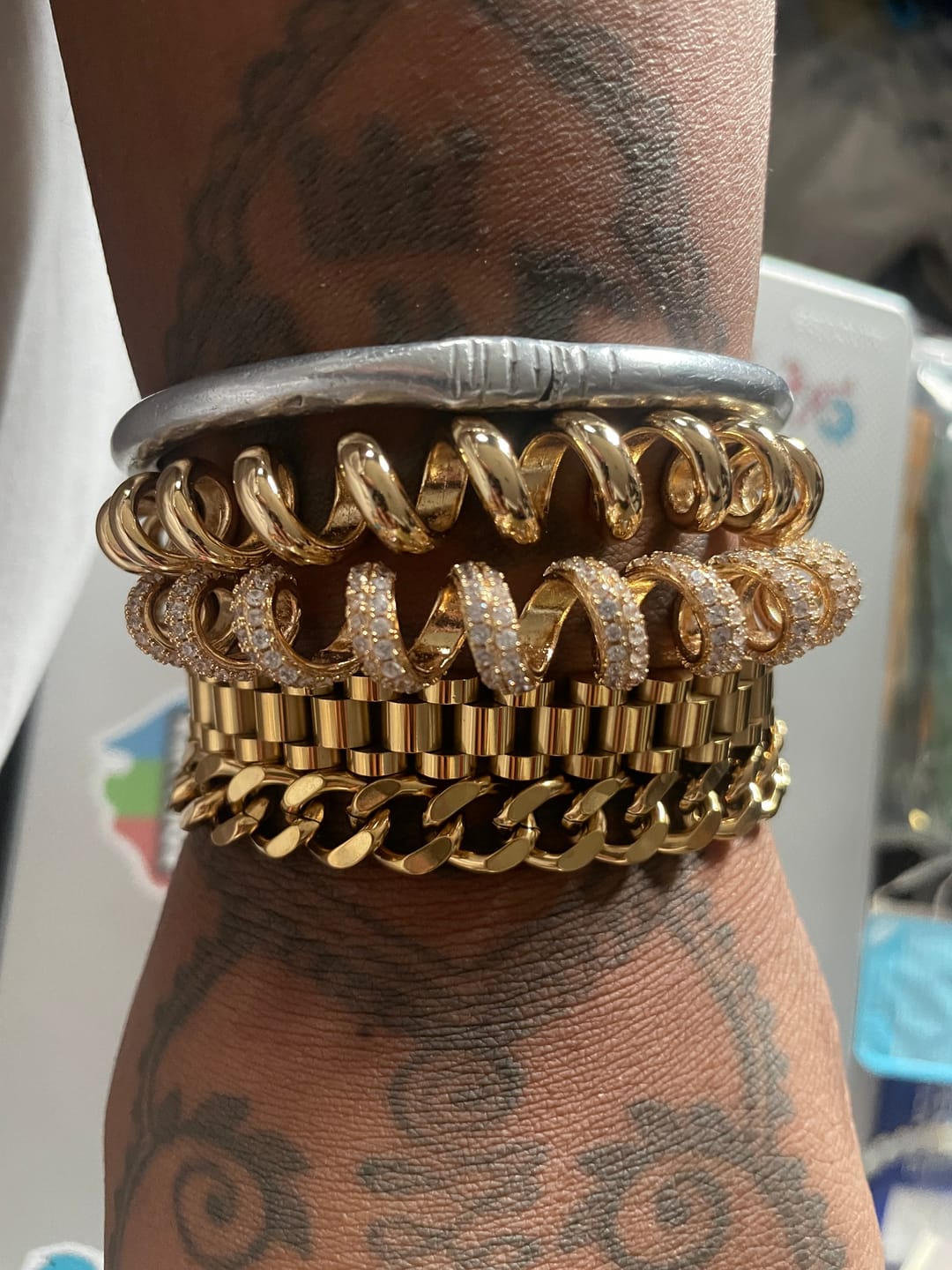 Customer photo review of ONION RING BRACELETS