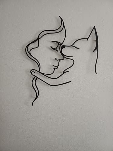 Customer photo review of Décoration Murale Métal - Amoureux des chiens (V.02)