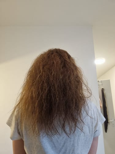 Customer photo review of Lissage brésilien au café vert + shampoing clarifiant