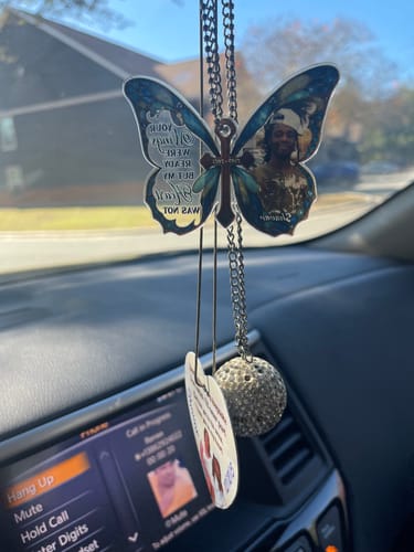 Customer photo review of I Am Always With You - Personalized Custom Car Plastic Hanging Ornament CO25