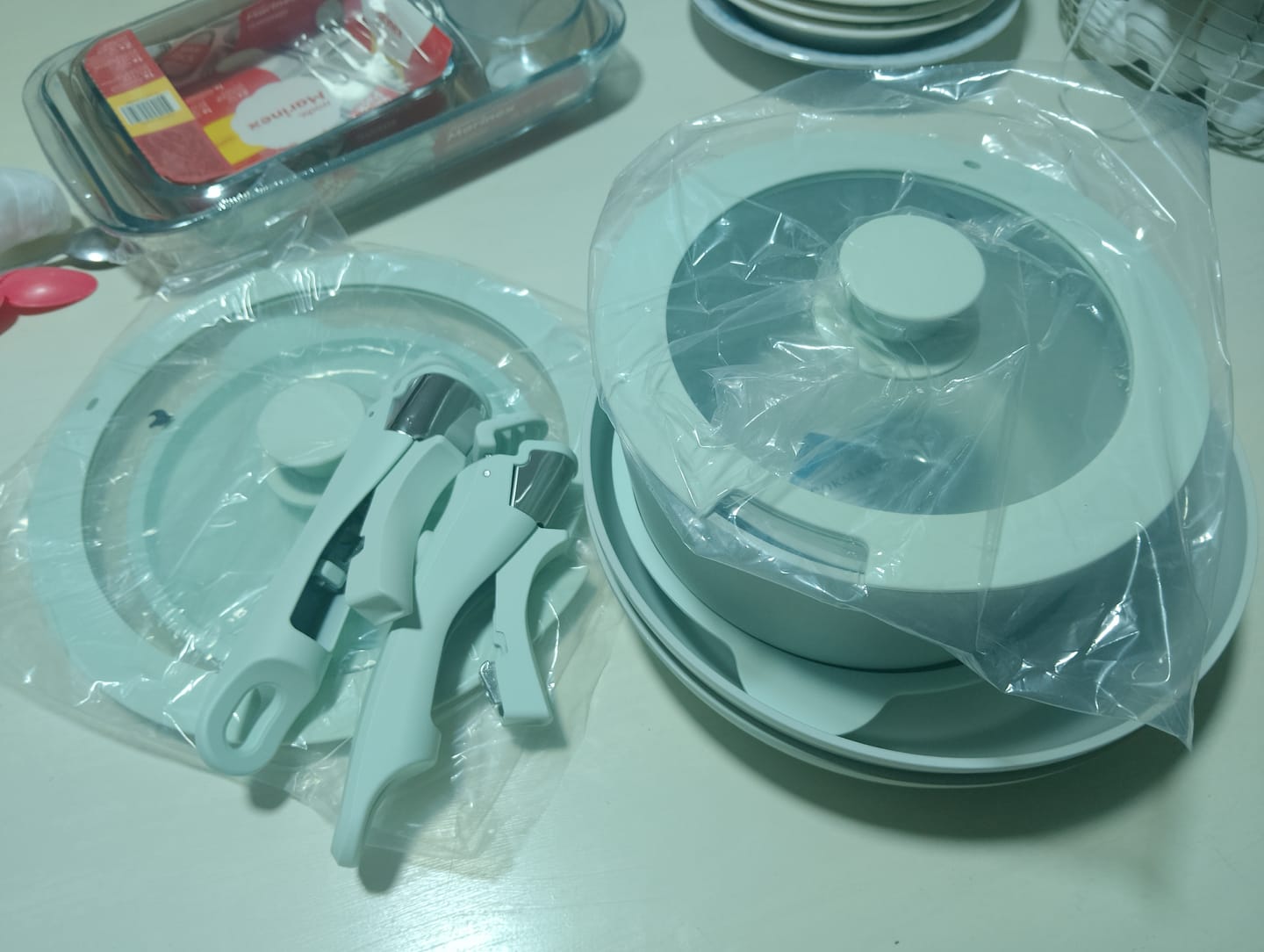 Customer photo review of Batería de Cocina 11 Piezas Aluminio Snap-On Mint