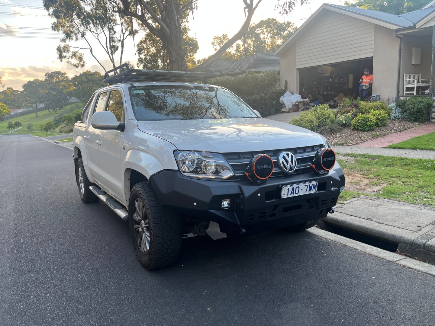 Customer photo review of Aluminum Front Bar - VW Amarok 2010-2022, includes RIVAL LED FOG lights (Set of 2)
