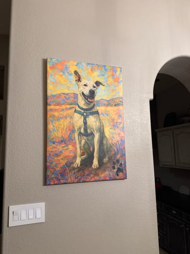 Customer photo review of Custom Pet Portrait - Abstract Style