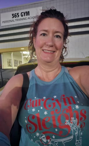 Customer photo review of Our Gym Sleighs Rocker Tank