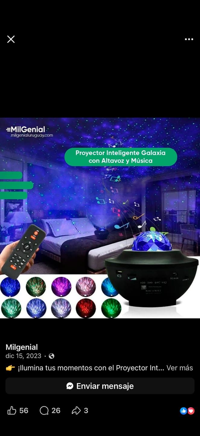 Customer photo review of Proyector Inteligente Galaxia con Altavoz y Música