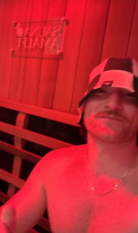 Customer photo review of The Koala Sauna Hat