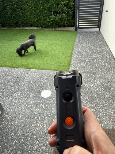 Customer photo review of Barktec Handheld Ultrasonic Dog Training Anti-Bark Device - Upgrade