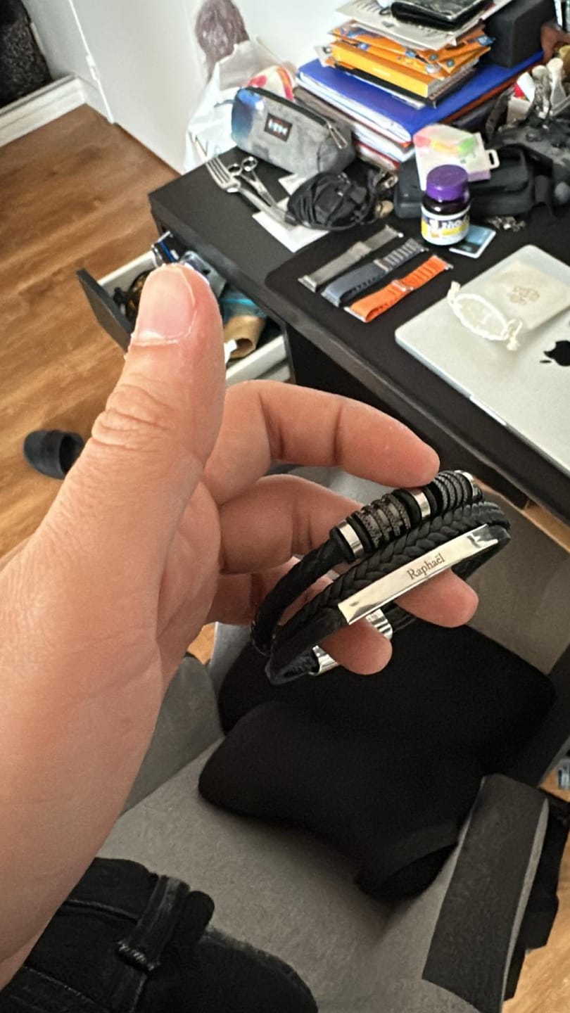 Customer photo review of À mon Fils - Bracelet personnalisé "À jamais liés"  pour mon fils