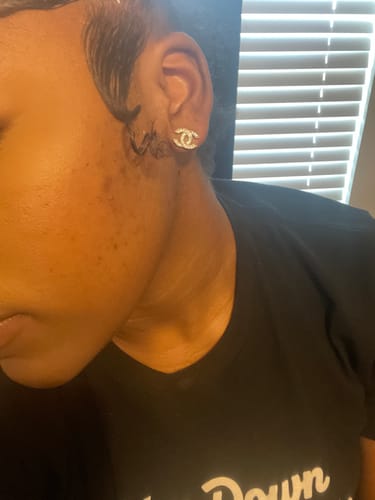 Customer photo review of Women's CC Design Silver Earrings Delicate Gemstone Studs