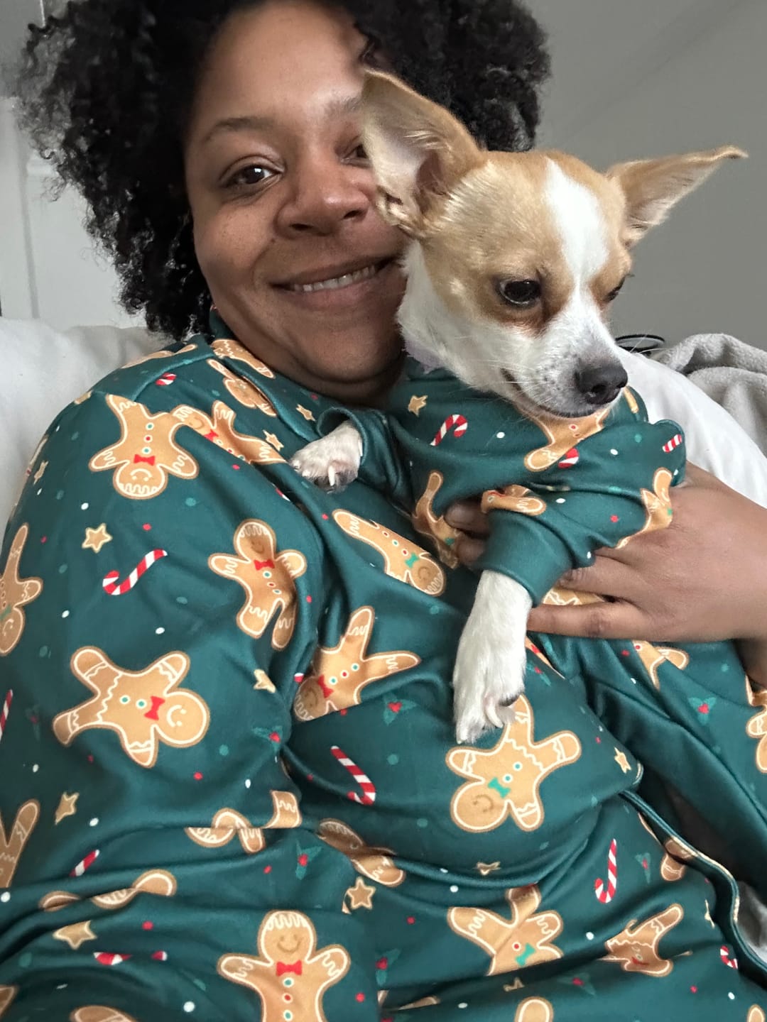 Customer photo review of Christmas Pajama Top - Gingerbread Man