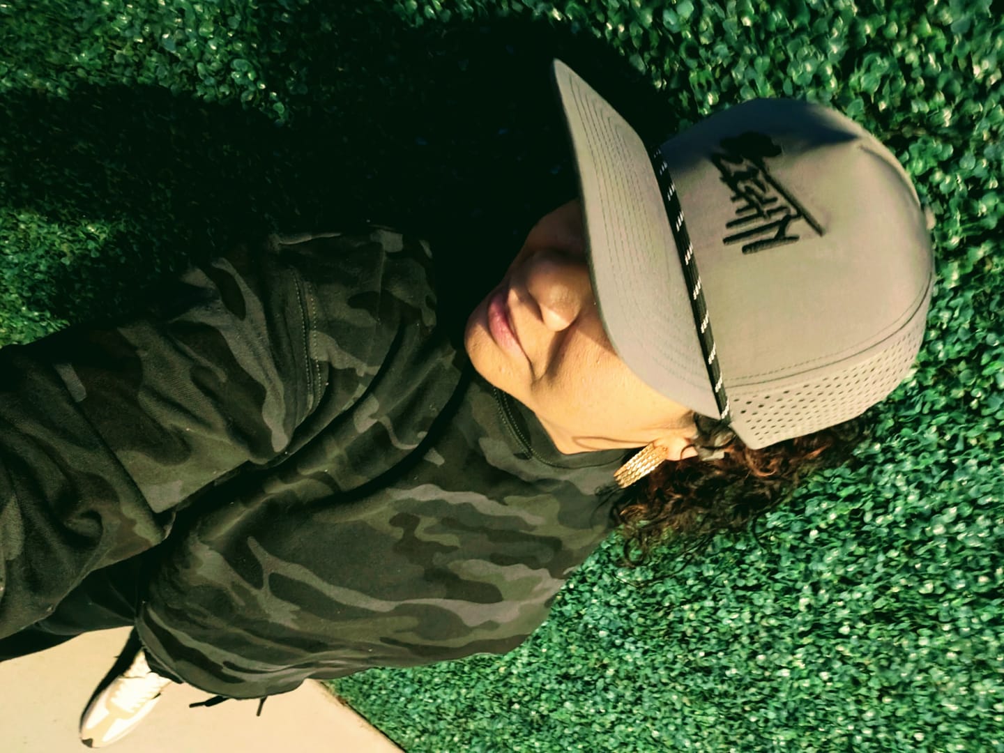 Customer photo review of 80Eighty® Women's Black Camo Crop Sweatshirt