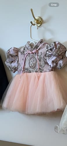 Customer photo review of Baby Girls and Toddler Summer Pink Vintage Print Fluffy Birthday Party Princess Dress