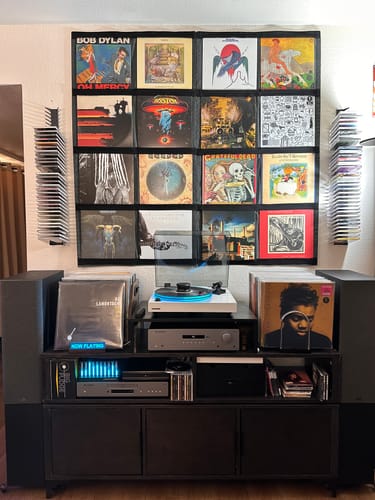 Customer photo review of 12" Vinyl Record Display Frame - LP Wall Storage