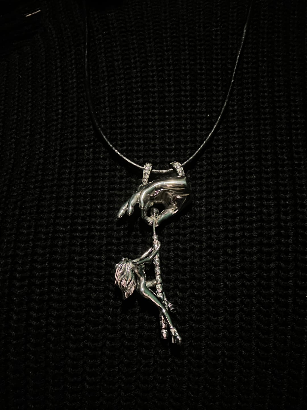Customer photo review of DANCING WITH DEATH PENDANT
