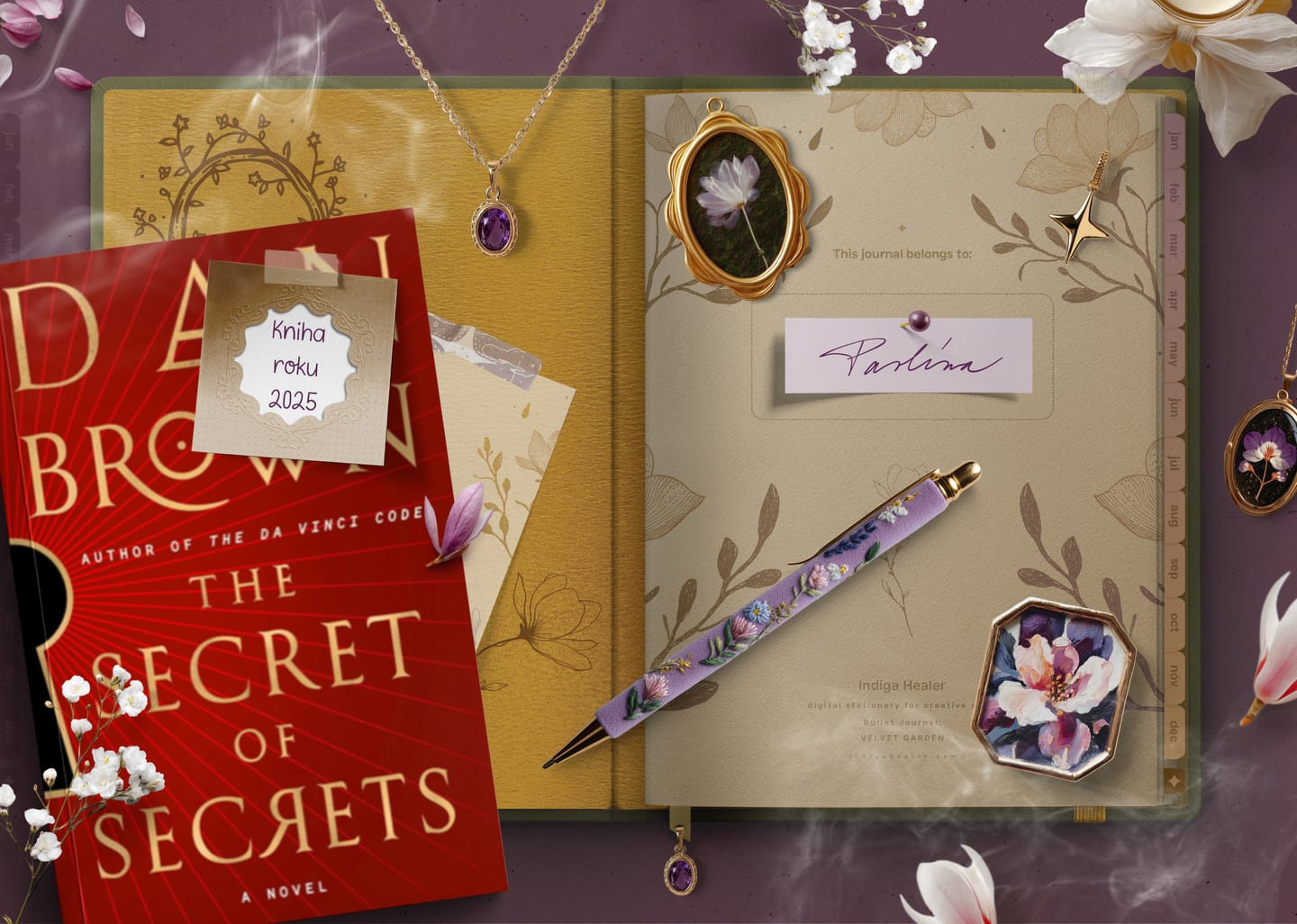 Customer photo review of Digital Bullet Journal - Velvet Garden