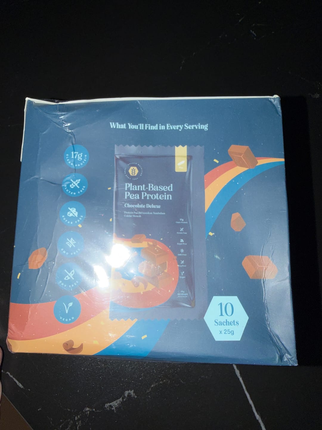 Customer photo review of (CLEARENCE RACK) Protein Box Isolate Plant Powder Sachet - (25g x 10pcs)